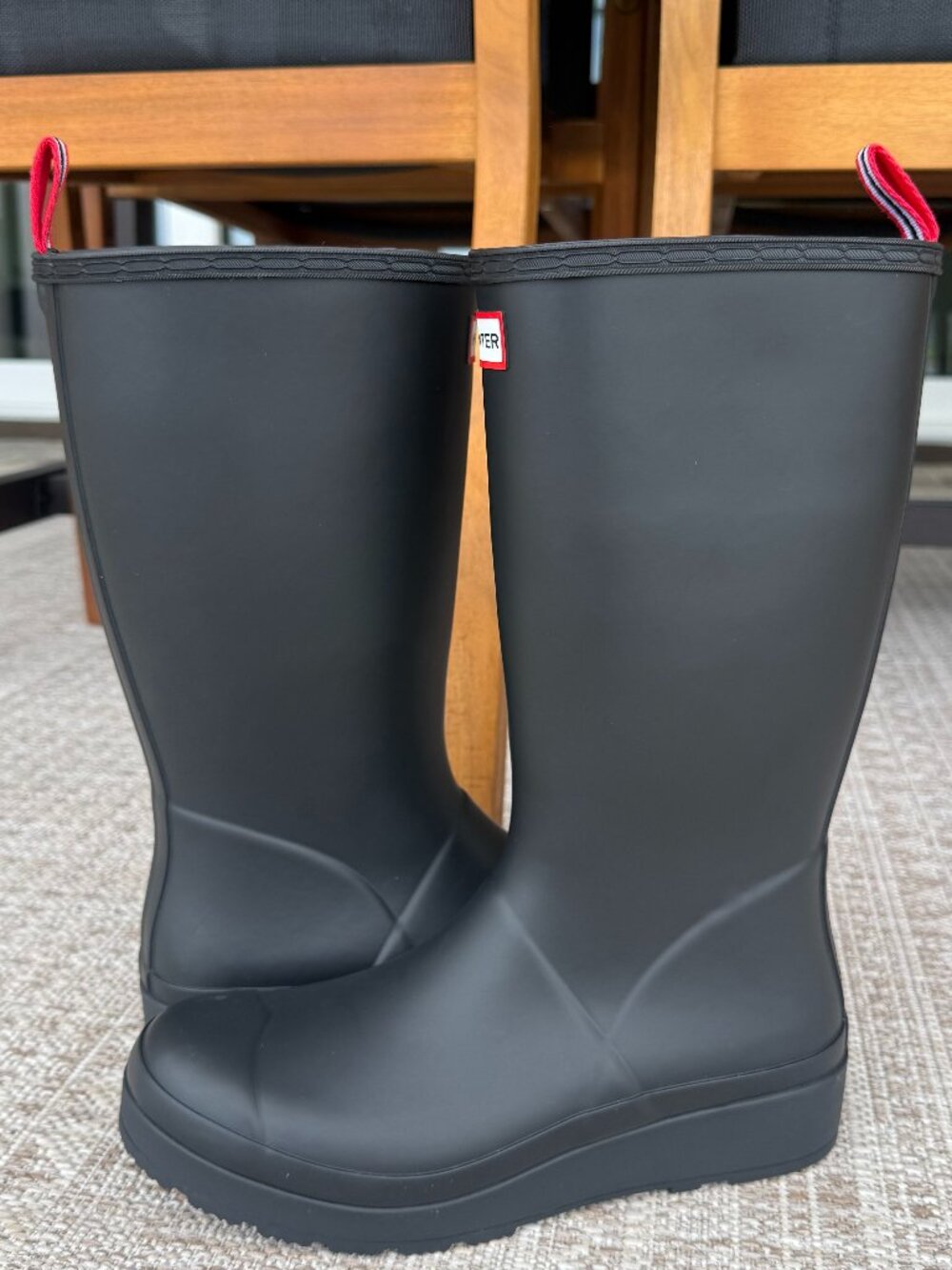 Hunter Play Tall Boots Women's 9 Outdoor Waterproof Hunter Black Mid Calf New